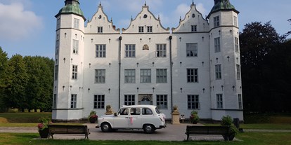 Hochzeitsauto-Vermietung - Farbe: Weiß - Lüneburger Heide - London Taxi in schneeweiss