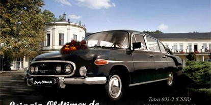 Hochzeitsauto-Vermietung - Farbe: Schwarz - Elbeland - Tatra 603 von Leipzig-Oldtimer.de - Hochzeitsautos mit Chauffeur