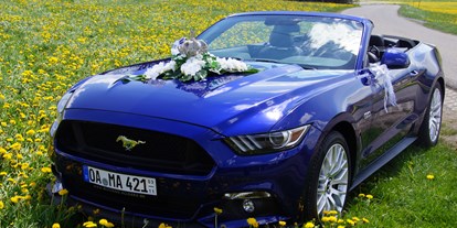 Hochzeitsauto-Vermietung - Versicherung: Vollkasko - Rheinstetten - yellowhummer Ford Mustang GT 