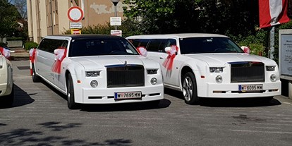 Hochzeitsauto-Vermietung - Marke: Rolls Royce - Schwechat - Hochzeitslimousine Stretchlimousine Chrysler - E&M Stretchlimousine mieten Wien