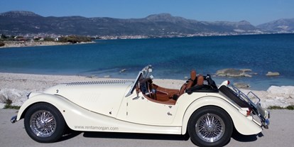 Hochzeitsauto-Vermietung - Farbe: Blau - Schwechat - Morgan in Split/Kroatien - Morgan 4/4 von KOESSLER - HAMMERSCHMID Morgan Austria
