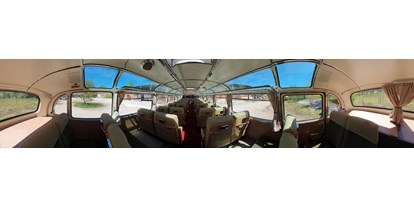 Hochzeitsauto-Vermietung - Art des Fahrzeugs: Shuttle-Bus - Innen-Panoramaansicht O 321HL
© Reisebüro Messinger - Mercedes Benz O 321 H & O 321 HL von Messinger Reisen