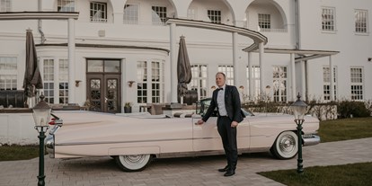 Hochzeitsauto-Vermietung - Versicherung: Vollkasko - Deutschland - Traumhaftes Pink Cadillac 1959 Cabrio 