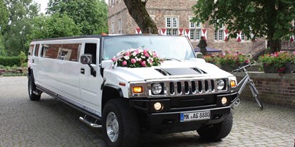 Hochzeitsauto-Vermietung - Farbe: Weiß - Ruhrgebiet - Luxus Hummer H2 Stretchlimousine