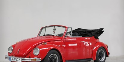 Hochzeitsauto-Vermietung - Käfer Cabrio aus dem Jahr 1972 in rot - Oldie- Classics