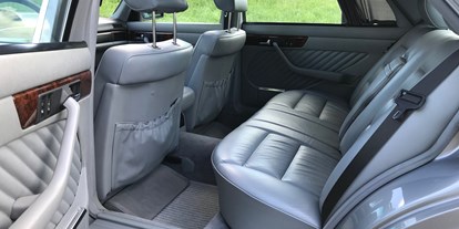 Hochzeitsauto-Vermietung - Farbe: Grau - Mercedes-Benz 500 SEL, Langversion