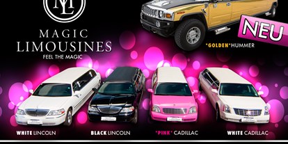 Hochzeitsauto-Vermietung - Farbe: Weiß - Itter - unsere Limousinen Auswahl ist die größte Österreichs... - Cadillac von Magic Limousines