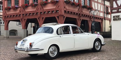 Hochzeitsauto-Vermietung - Chauffeur: nur mit Chauffeur - PLZ 70629 (Deutschland) - Jaguar MK 2 / 340 mit Faltdach