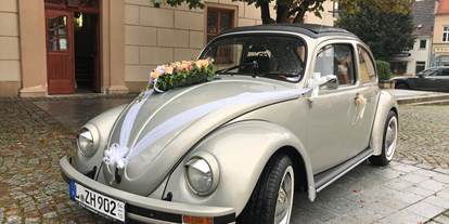 Hochzeitsauto-Vermietung - Art des Fahrzeugs: Cabriolet - PLZ 04207 (Deutschland) - VW Käfer Hochzeitsautovermietung mit Chauffeur Leipzig und Umgebung