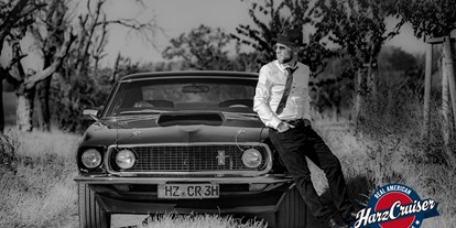 Hochzeitsauto-Vermietung - Farbe: Grau - Thale - 1969er Mustang Fastback "John Wick"