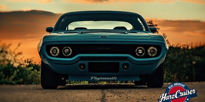 Hochzeitsauto-Vermietung - Farbe: Blau - 1971er Plymouth Roadrunner
