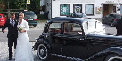 Hochzeitsauto-Vermietung - Farbe: Schwarz - PLZ 87471 (Deutschland) - Oldtimer Mercedes 170 D, Baujahr 1950, 4 türig