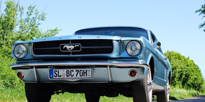 Hochzeitsauto-Vermietung - Farbe: Blau - Wees - Ford Mustang 1965