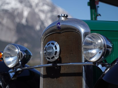 Hochzeitsauto-Vermietung - Marke: Citroën - Tiroler Oberland - Citroen AC4,
Bj. 1928
Angemeldet 1931 - Oldtimer Shuttle