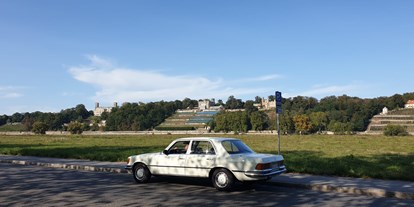 Hochzeitsauto-Vermietung - Farbe: Weiß - Mercedes Benz S 280 SE   W116   in Dresden
