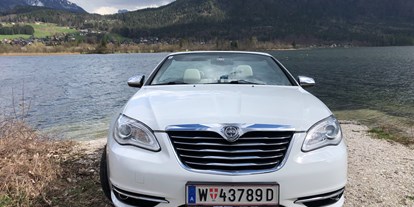 Hochzeitsauto-Vermietung - Chauffeur: kein Chauffeur - Salzkammergut - Lancia Flavia Cabrio weiss