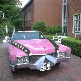 Hochzeitsauto: Pink Cadillac Cabrio 1969