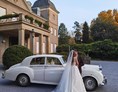 Hochzeitsauto: Weisser Silver Cloud zur himmlischen Hochzeitsfahrt - Weisser Rolls Royce Silver Cloud