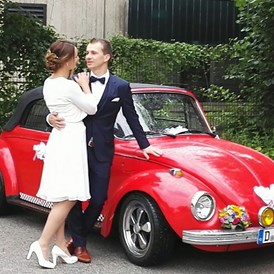 Hochzeitsauto: VW Käfer Cabrio - Hochzeitsauto.NRW