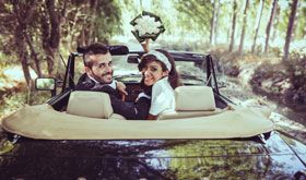 Cabrio als Hochzeitsauto