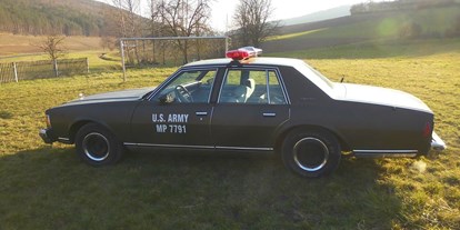 Hochzeitsauto-Vermietung - Dittelbrunn - Chevy Caprice Military Police Car von bluesmobile4you - Chevy Caprice  Military Police Car von bluesmobile4you