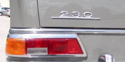 Hochzeitsauto-Vermietung - Farbe: Grau - Gröbenzell - Mercedes Benz 230 Heckflosse von Classic Roadster München
