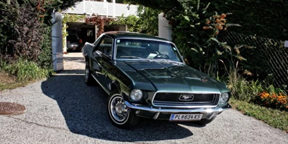 Hochzeitsauto-Vermietung - Antrieb: Benzin - Egelsee (Würmla) - Ford Mustang Hardtop 289 Bj. 68 - Ford Mustang Hardtop Bj. 68 von Autovermietung Ing. Alfred Schoenwetter