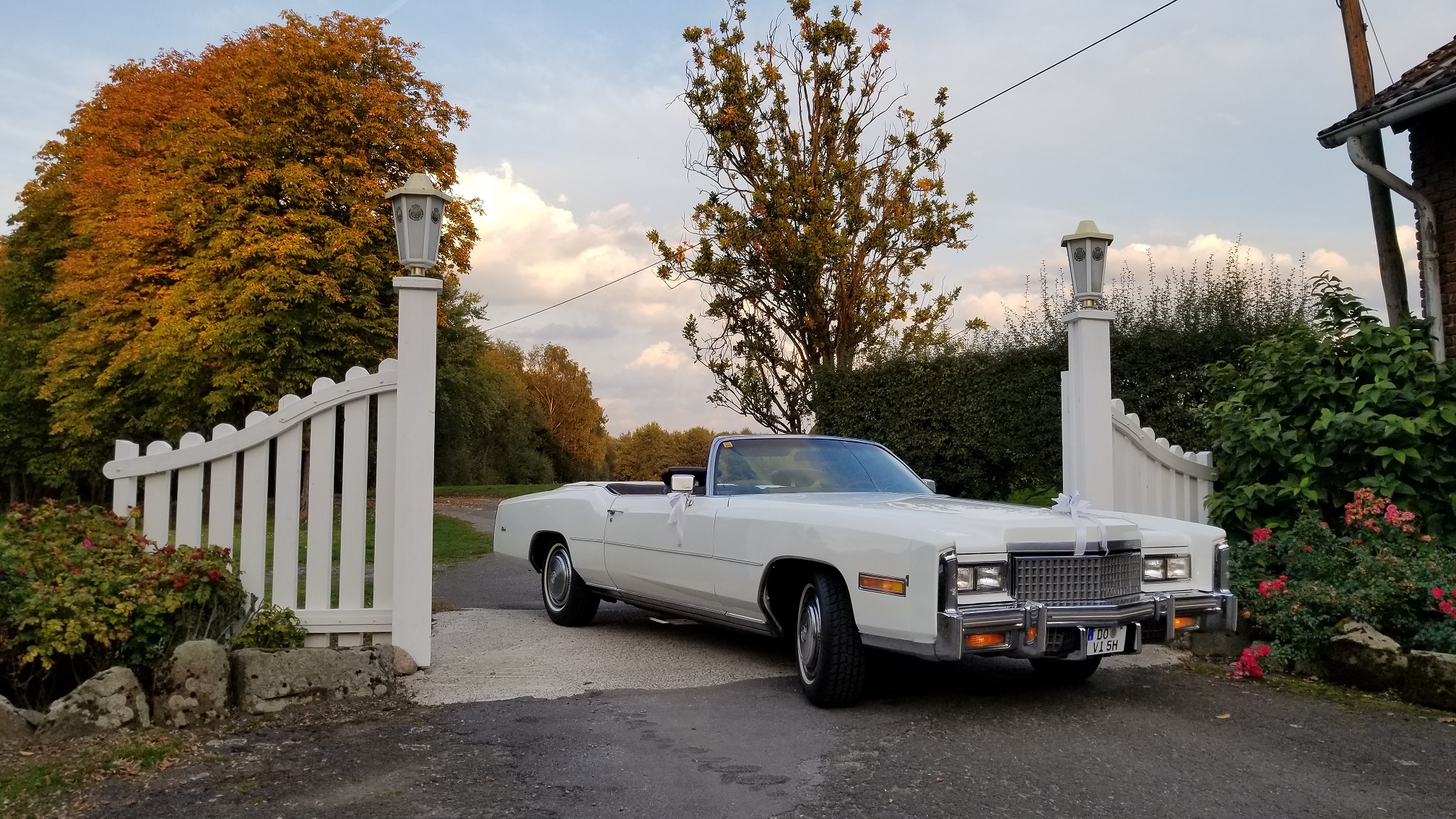 Hochzeitsauto - Cadillac Eldorado 1975 Frontansicht - Cadillac Eldorado Convertible 1975