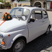 Hochzeitsauto - Bin ich nicht schick? :-) - Fiat 500 L