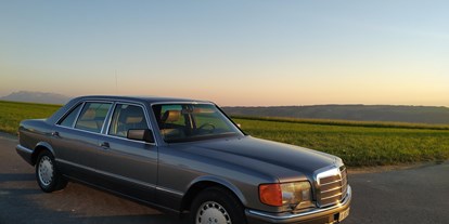 Hochzeitsauto-Vermietung - Art des Fahrzeugs: Oldtimer - Sursee - Mercedes-Benz 500 SEL, Langversion