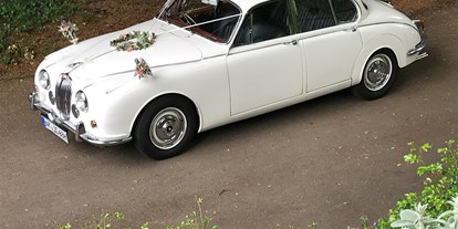 Hochzeitsauto-Vermietung - Farbe: Weiß - Stuttgart / Kurpfalz / Odenwald ... - Jaguar MK 2 / 340 mit Faltdach