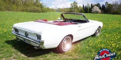 Hochzeitsauto-Vermietung - Farbe: Weiß - Deutschland - 1967er Mustang Cabrio