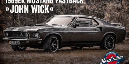 Hochzeitsauto-Vermietung - Antrieb: Benzin - Quedlinburg - 1969er Mustang Fastback "John Wick"
