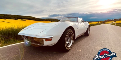 Hochzeitsauto-Vermietung - Farbe: Weiß - Schleifreisen - 1970er Corvette C3 "Stingray" Cabrio