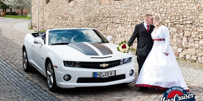 Hochzeitsauto-Vermietung - Farbe: Weiß - Schleifreisen - Camaro Cabrio