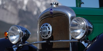Hochzeitsauto-Vermietung - Versicherung: Vollkasko - Citroen AC4,
Bj. 1928
Angemeldet 1931 - Oldtimer Shuttle