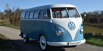 Hochzeitsauto-Vermietung - Einzugsgebiet: national - VW Bus T1 von Book a Bulli.com