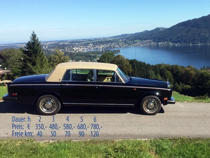 Hochzeitsauto-Vermietung - Versicherung: Haftpflicht - Sbg. Salzkammergut - Rolls Royce Silver Shadow I LWB