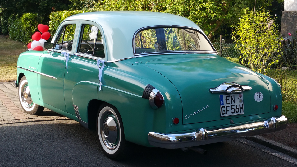 Hochzeitsauto: Vauxhall Cresta E  von 1955 Oldtimer-hochzeitsfahrten-nrw.de
