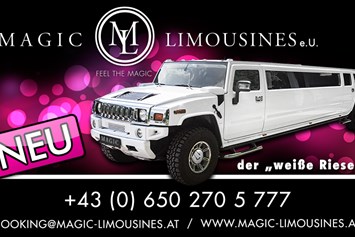 Hochzeitsauto: ...unser neuester Zugang: Hummer Limousine in weiß  - HUMMER Limousine von Magic Limousines