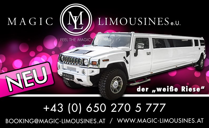 Hochzeitsauto: Unser neueste Limousine "der weiße Riese" Hummer Limousine komplett in weiß - HUMMER Limousine von Magic Limousines