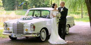 Hochzeitsauto-Vermietung - Art des Fahrzeugs: Oberklasse-Wagen - Elbeland - Mercedes Benz W111 von Leipzig-Oldtimer.de - Hochzeitsautos mit Chauffeur
