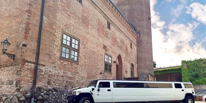 Hochzeitsauto-Vermietung - Shuttle Service - Berlin-Stadt Tempelhof - weiße Hummer H2 Stretchlimousine