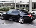 Hochzeitsauto: Mercedes Benz S350 L vom Chauffeurservice-Dortmund Seitenansicht und Hinten - Mercedes Benz S-Klasse S350 L 