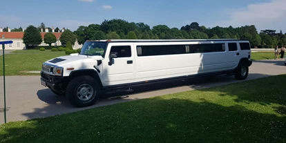 Hochzeitsauto-Vermietung - Einzugsgebiet: national - Wien-Stadt - Hummer Stretchlimousine Hochzeitsauto - E&M Stretchlimousine mieten Wien