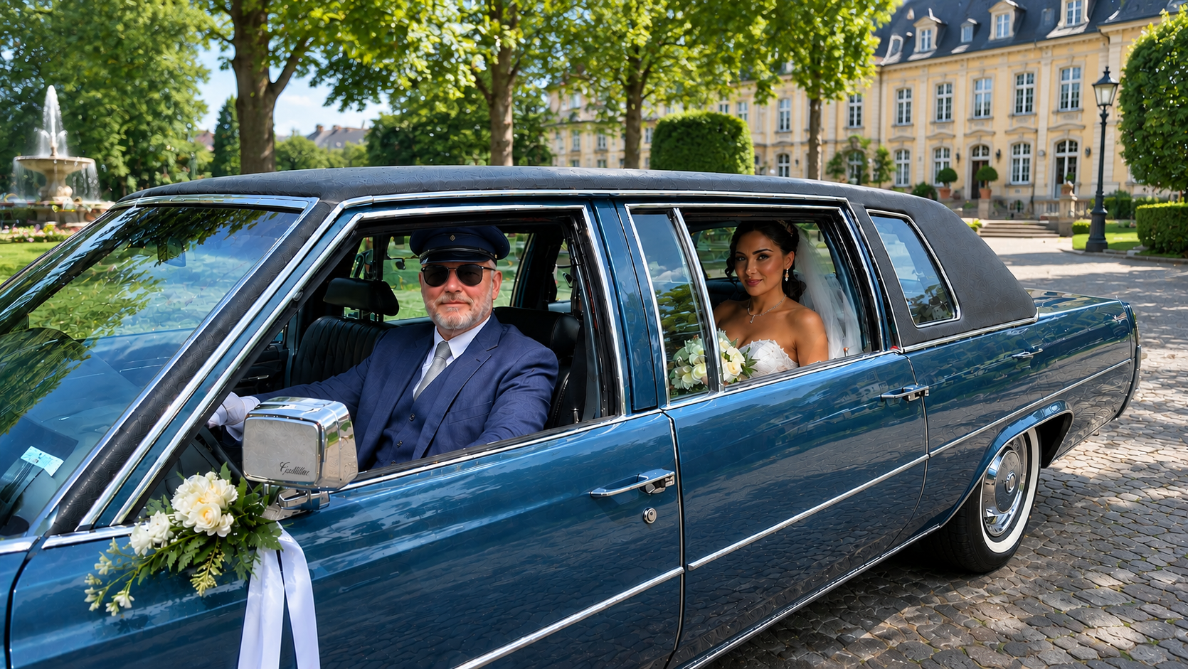 Hochzeitsauto: 1977 Cadillac Fleetwood Formal Limousine