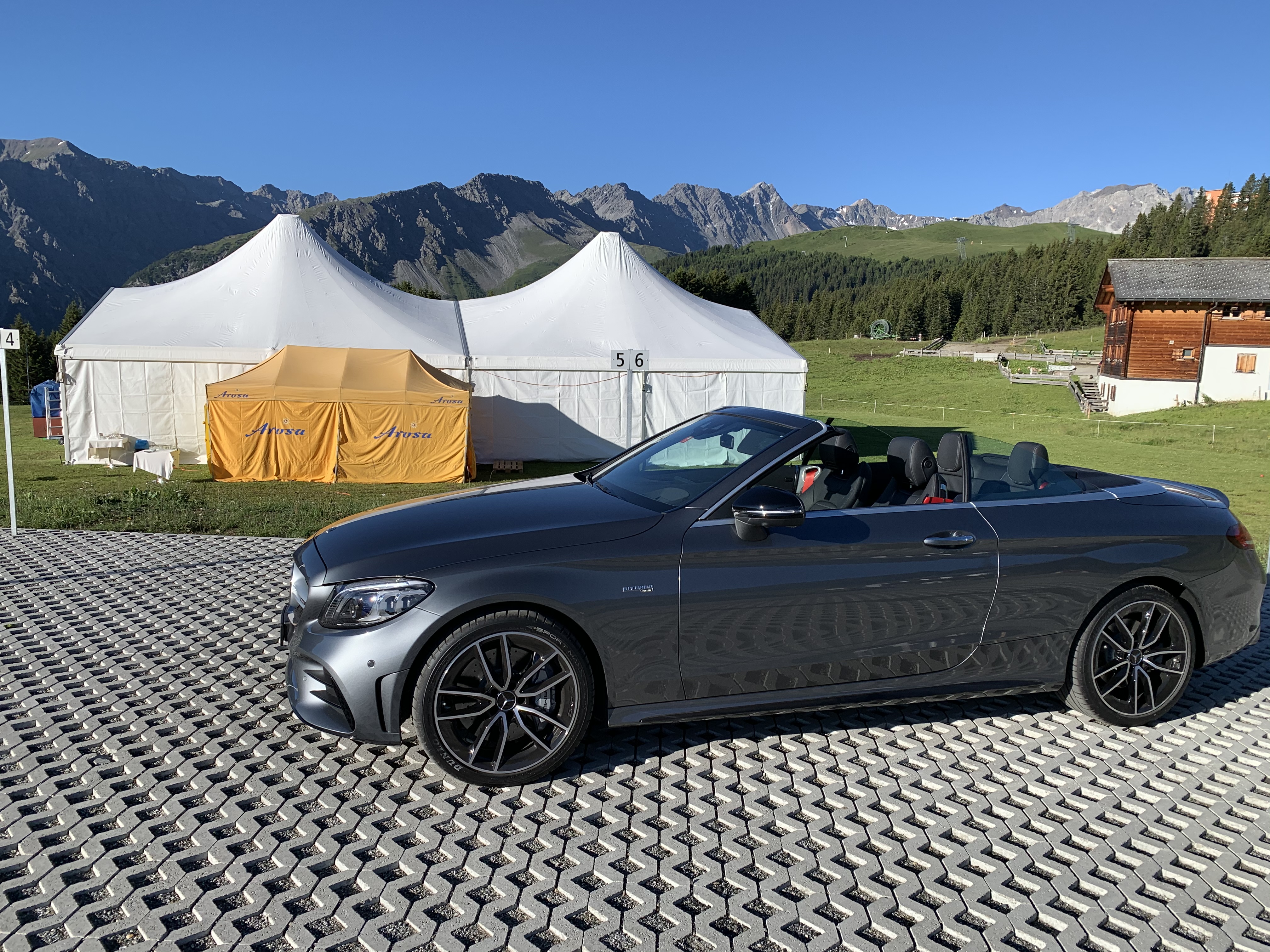 Hochzeitsauto-Vermietung - Chauffeur: nur mit Chauffeur - Graubünden - C43 AMG 2020 Cabrio