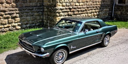 Hochzeitsauto-Vermietung - Farbe: Grün - Ford Mustang Hardtop 289 Bj. 68  - Ford Mustang Hardtop Bj. 68 von Autovermietung Ing. Alfred Schoenwetter