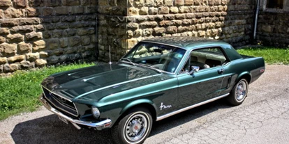 Hochzeitsauto-Vermietung - Einzugsgebiet: national - Wien-Stadt - Ford Mustang Hardtop 289 Bj. 68  - Ford Mustang Hardtop Bj. 68 von Autovermietung Ing. Alfred Schoenwetter