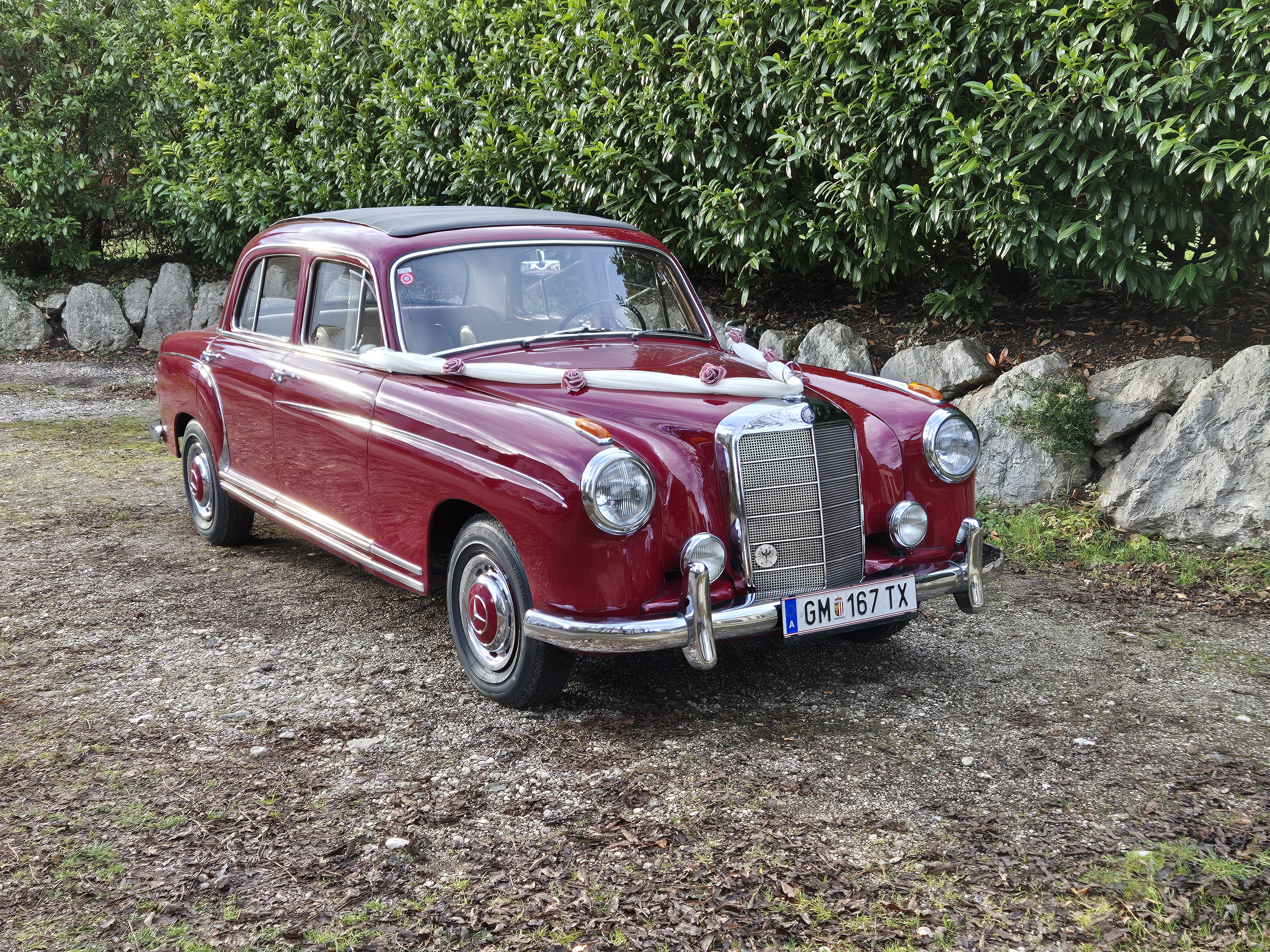 Hochzeitsauto: ab 2025 unsere rote Limousine MB 220S 
Tolles Brautauto - Mercedes Benz O 321 H & O 321 HL von Messinger Reisen